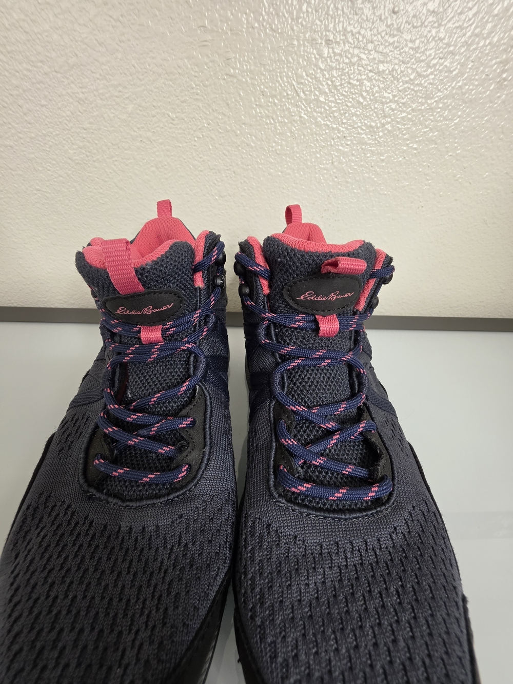 Eddie Bauer Womens Lukla Hiking Boots Grey Pink Ankle Shoes Size 9M - Picture 3 of 10